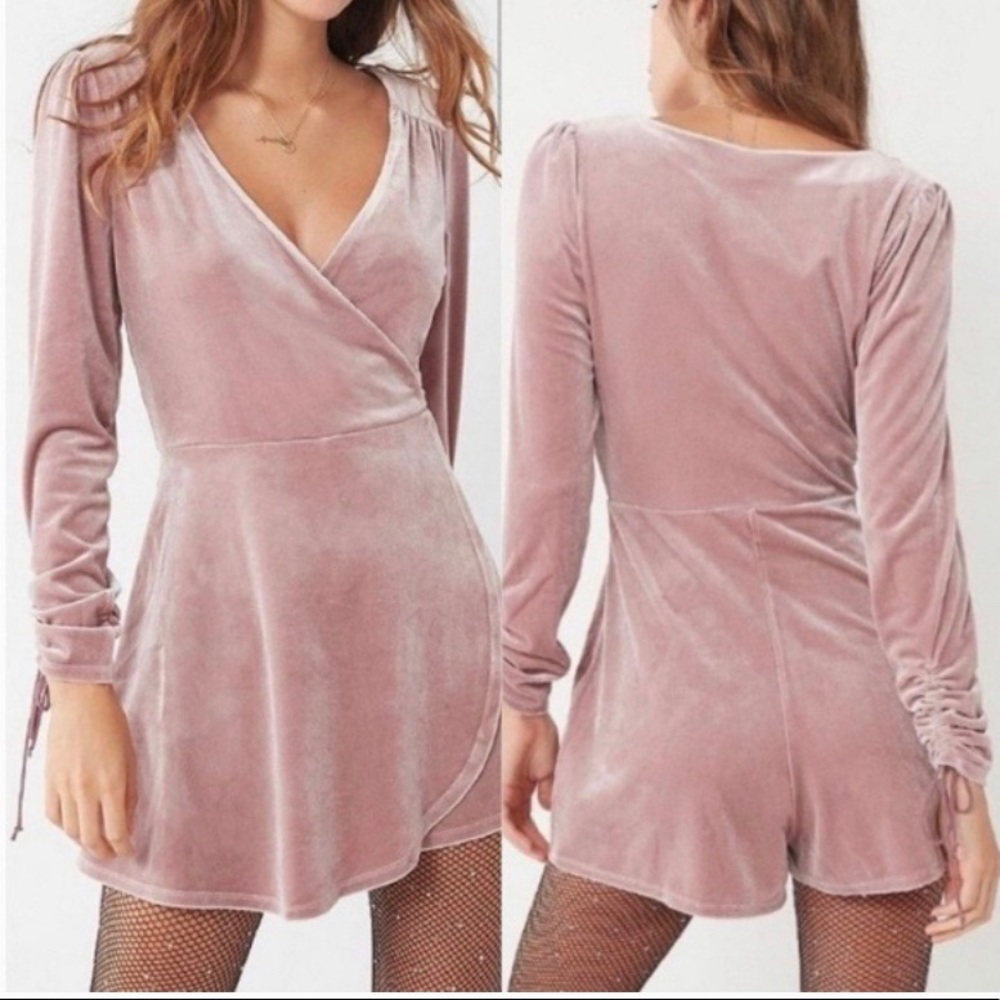 Urban Outfitters Goldmine velvet romper